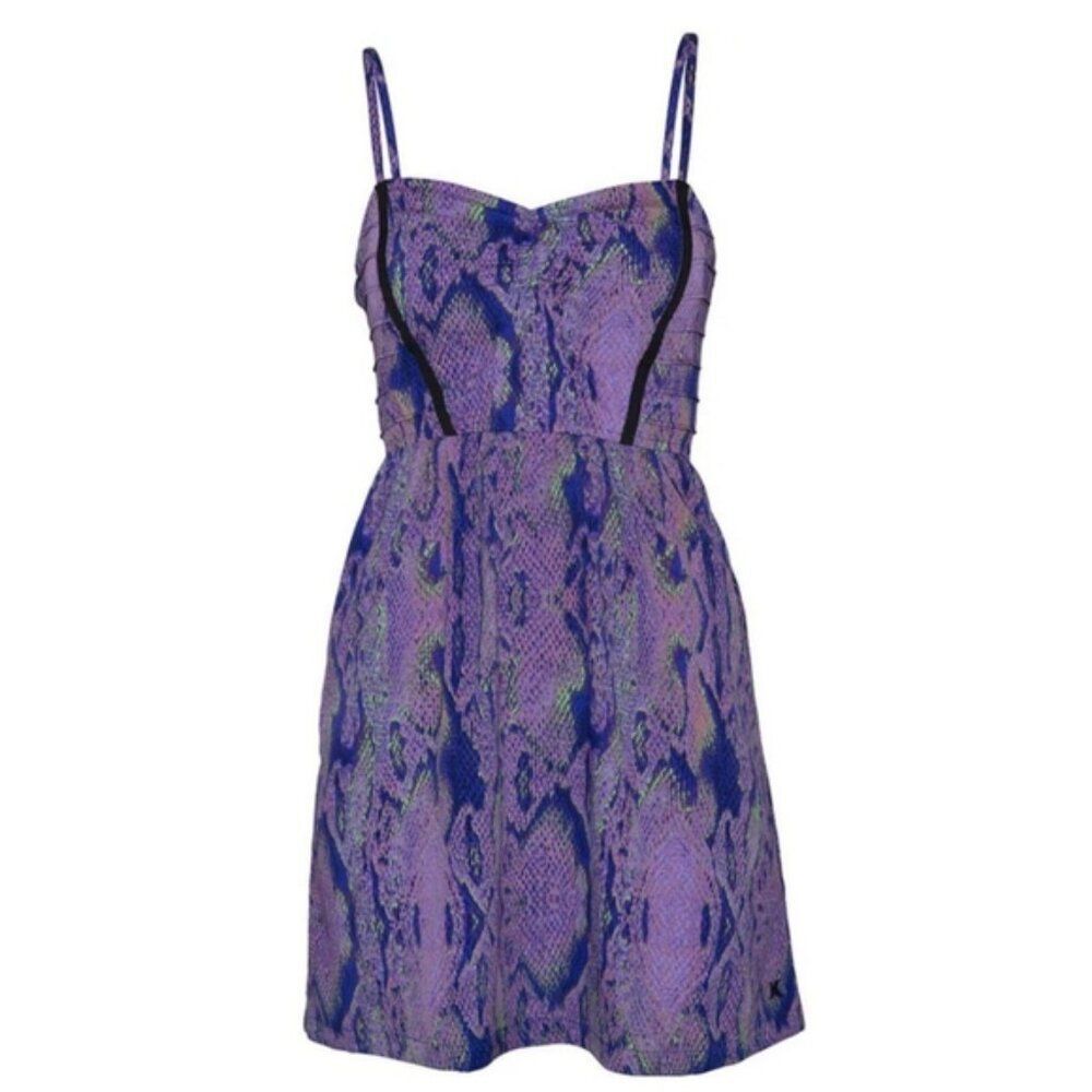 Hurley Isabel cami beach sweetheart bodice dress sundress size LG